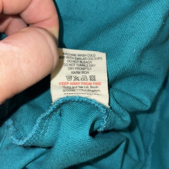 Lucy & Yak rare teal dungarees overalls - size 30 organic cotton - Picture 11 of 12